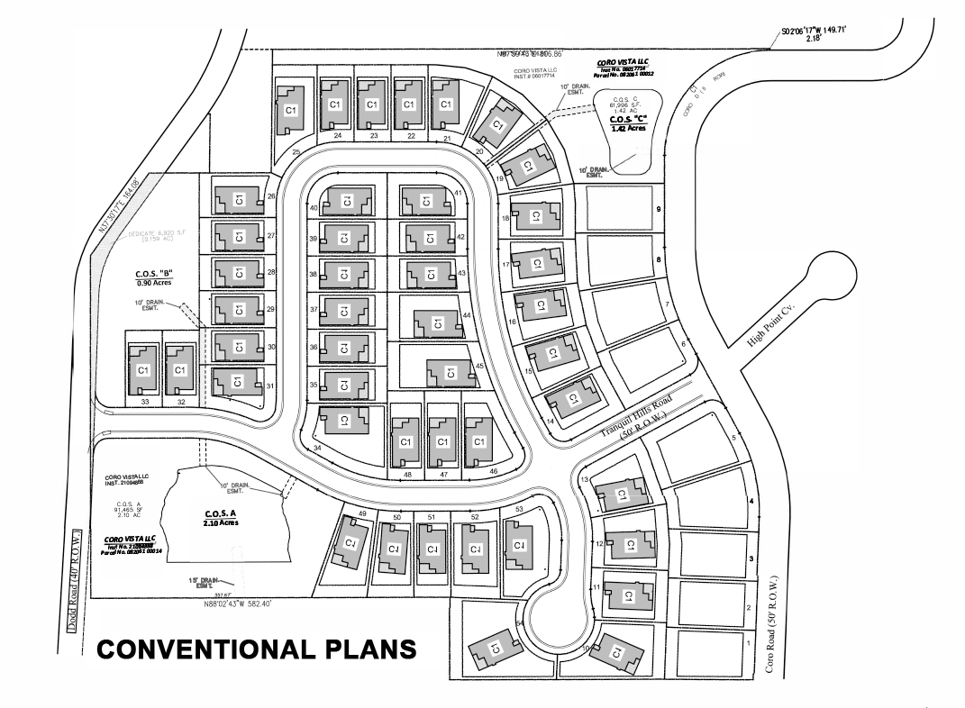 Traquil Timbers Estates - Conventional Plans 1 and 2